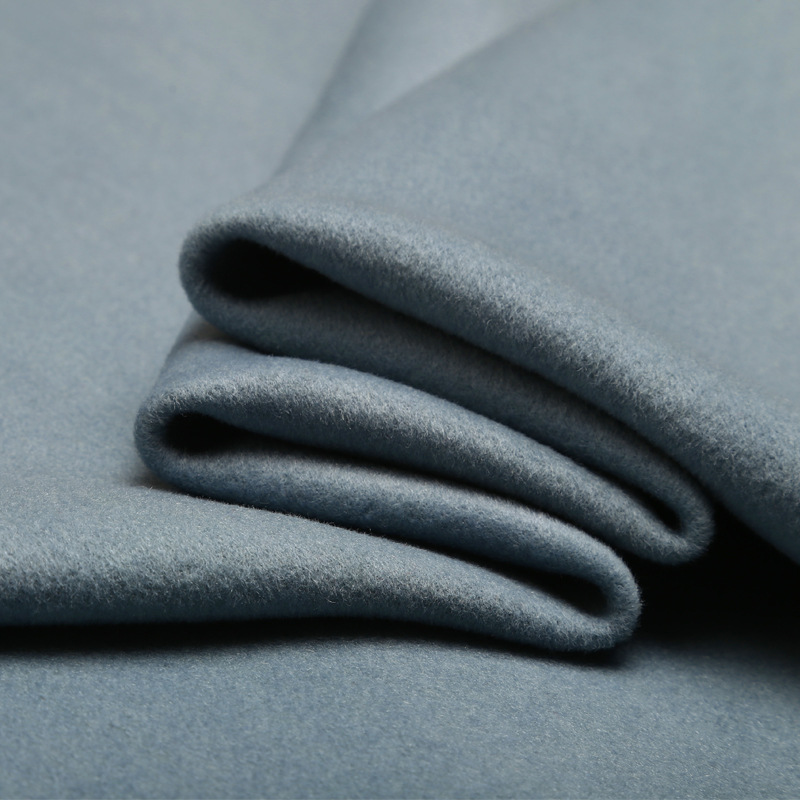 现货2018面料澳毛双面羊绒大衣面料秋冬毛呢外套毛纺布料批发