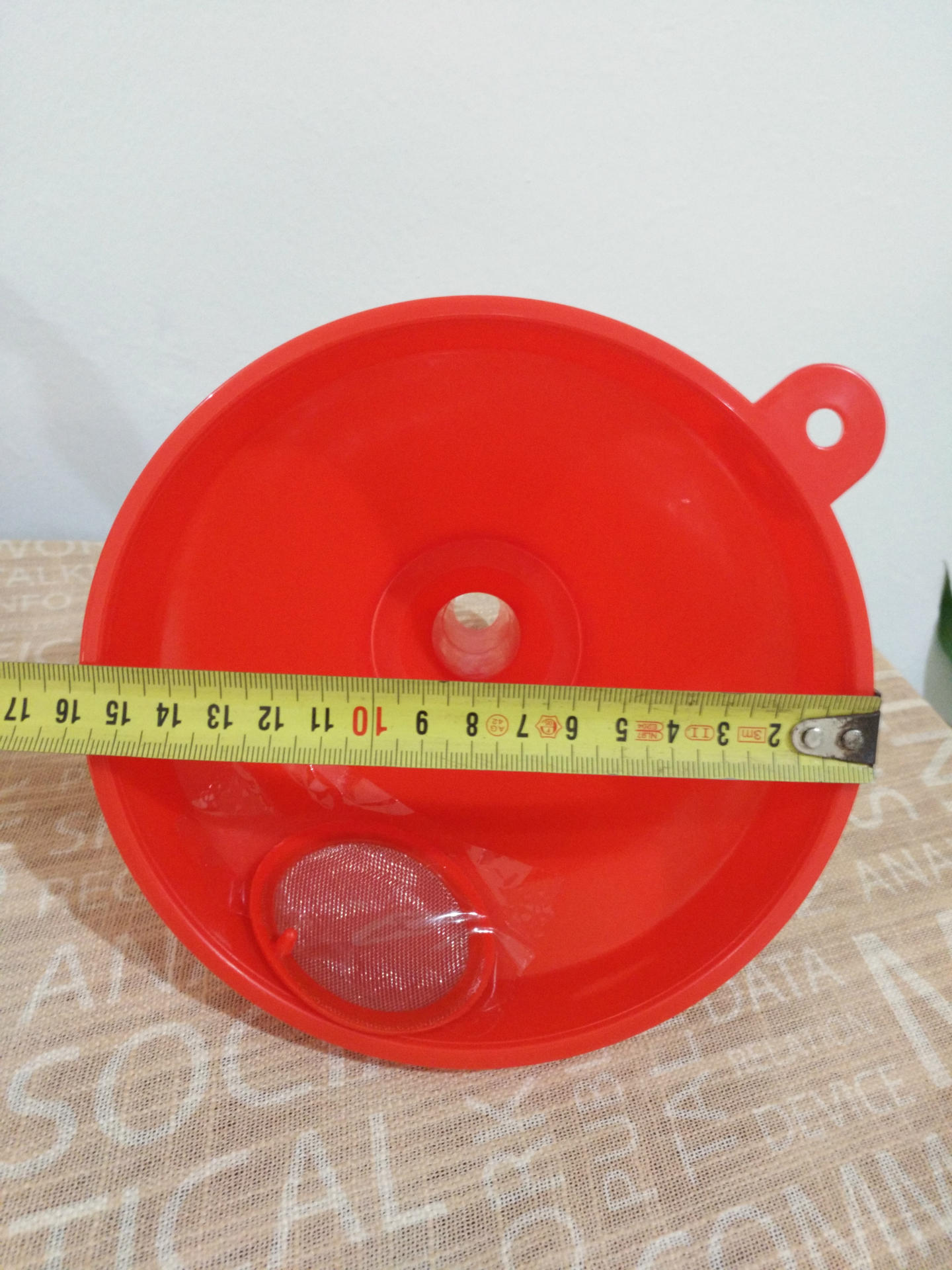 红色塑料漏斗直径16cm过滤液体专用大漏斗