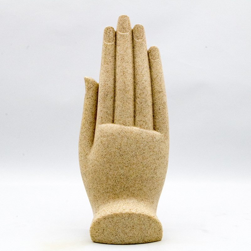 铭泽新款砂岩工艺品合手佛摆件东南亚家居装饰礼品