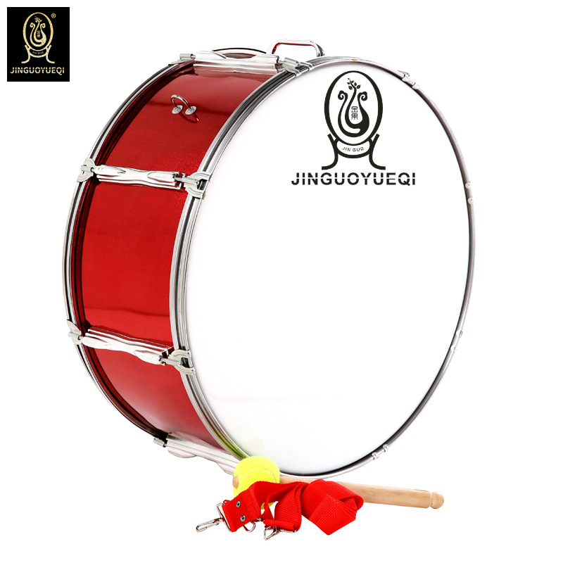 金果乐器红色20寸钢压圈大军鼓军乐队大鼓大队鼓少先队大鼓西洋鼓