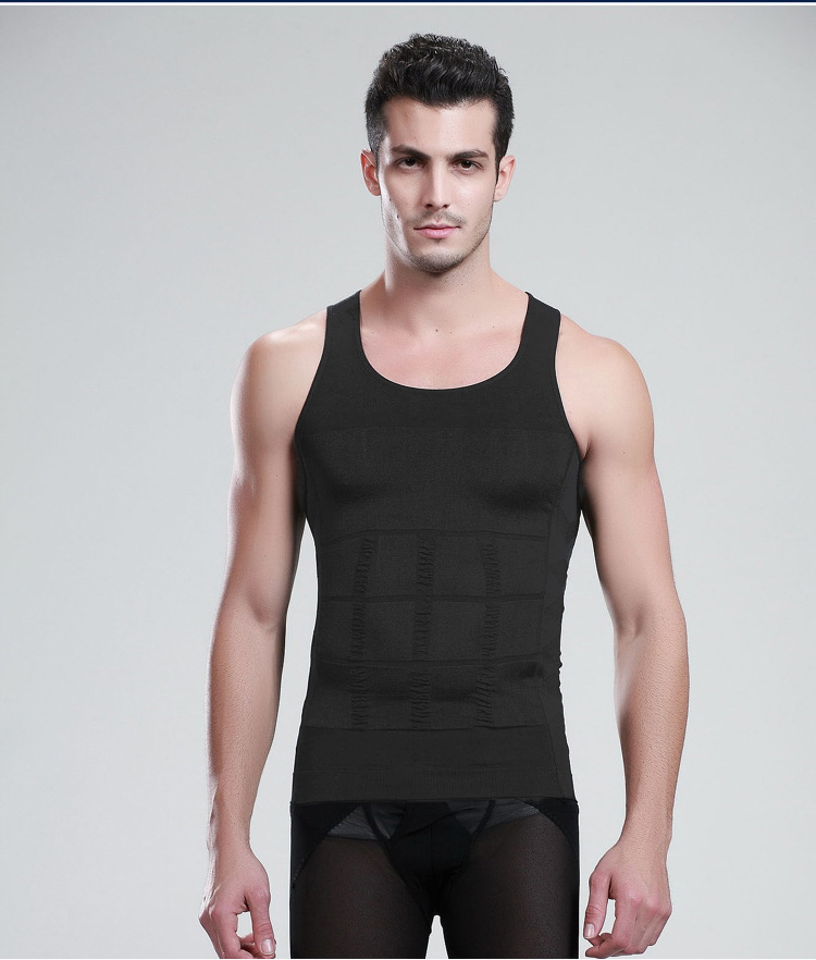 140d slim 外贸原单男士塑身衣收腹背心束胸束身内衣lift