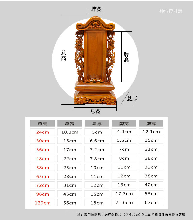 厂家直销牌位灵位神位祖宗牌位莲位实木位牌祠堂灵牌祖先牌位