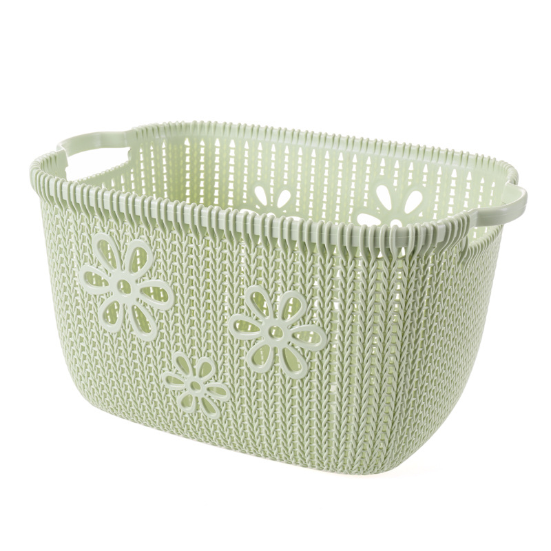 W15 Creative Plastic Storage Basket Hollow out Large Toy Storage Basket Kitchen Vegetable Storage Storage Basket Wholesale