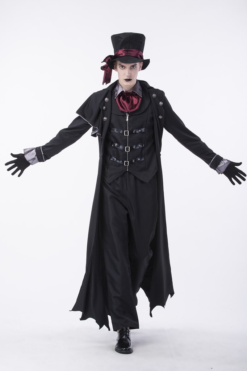 万圣节情侣吸血鬼恶魔角色扮演服 英伦黑暗男绅士cosplay演出服