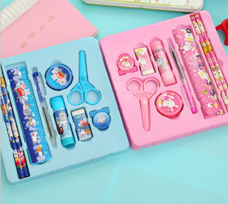 Factory Direct Sales 9-Piece Set 10-Piece Stationery Set Student School Supplies 61 Children's Birthday Gifts Wholesale