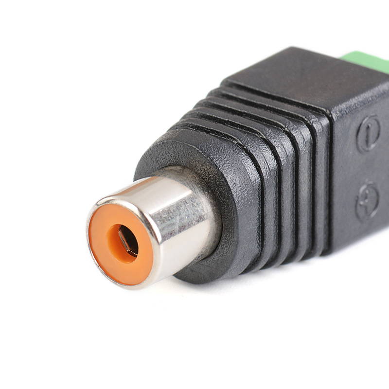 安防监控器材背景音乐转换器等等设备的rca音视频接口输出输入连接