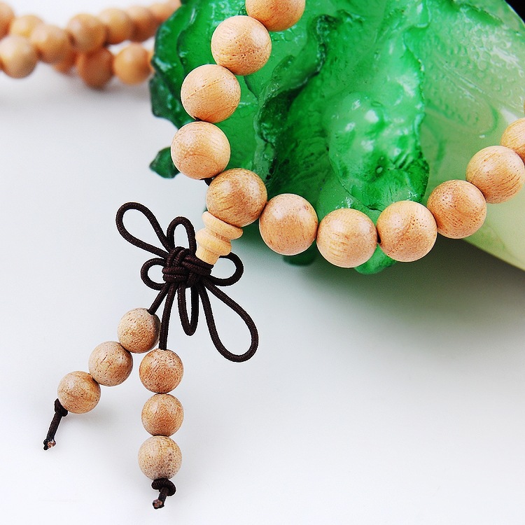 镇平玉龙坊天然香樟木驱蚊佛珠手链6mm108颗念珠男女款情侣