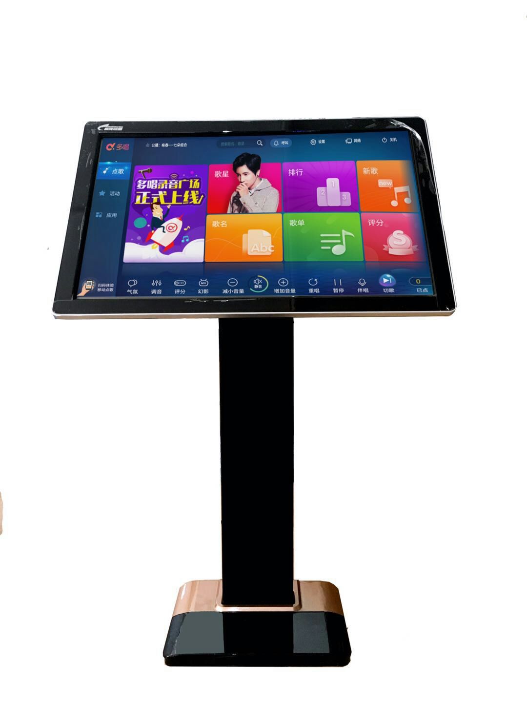 ktv点歌用挂壁/挂墙式触摸屏显示器 支持多唱雷客点歌机/机顶盒