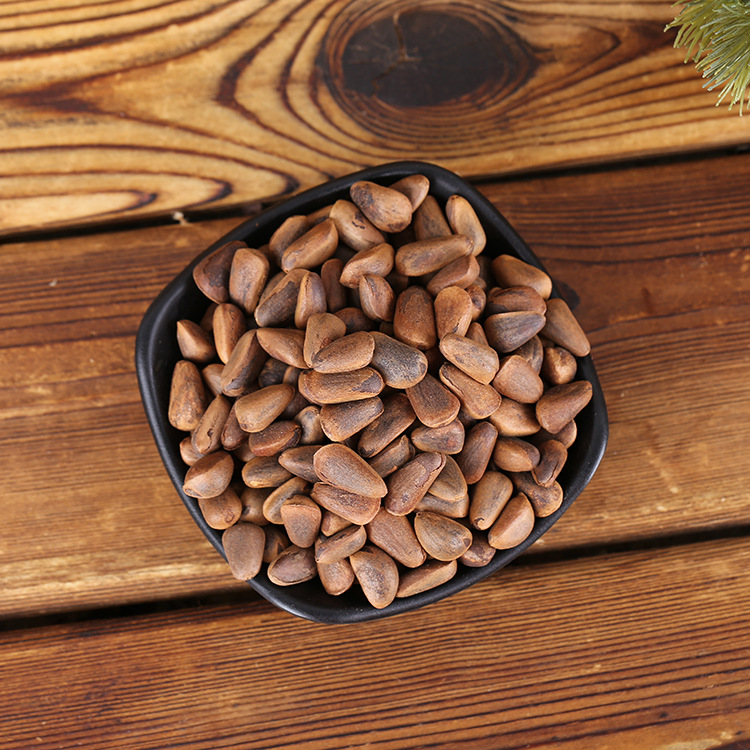 东北特产长白山熟的开口松子500g袋装野生松子产地批发熟松子