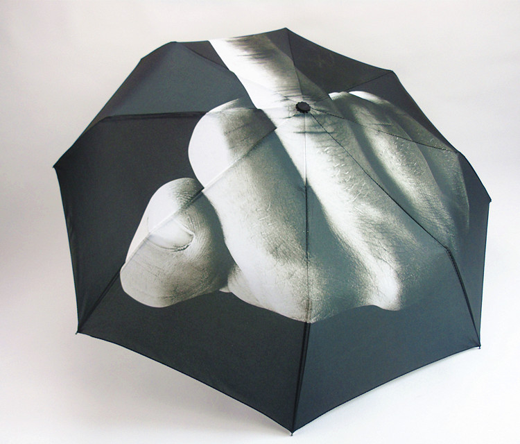 f**k you rain竖中指伞折叠手指鄙视伞创意个性时尚晴雨伞