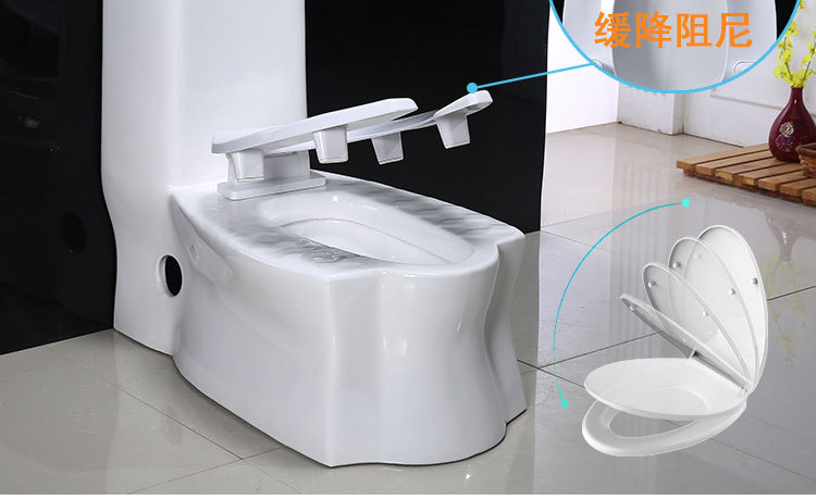 欧露洁直冲式 双用马桶蹲坐两用一体 缓降盖板 防臭大管道座便