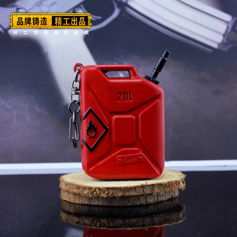 绝地求生周边 汽油桶挂件 绝地大逃杀吃鸡红牛罐金属摆件模型