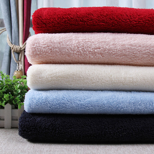 【新品】双面舒棉绒 秋冬保暖绒布家纺服装面料 素色双面绒现货