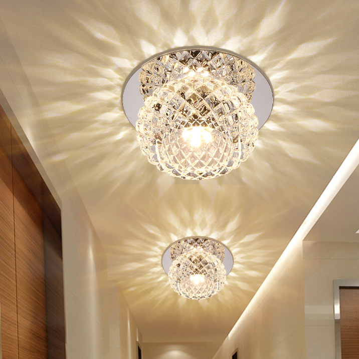 圆形平板水晶灯