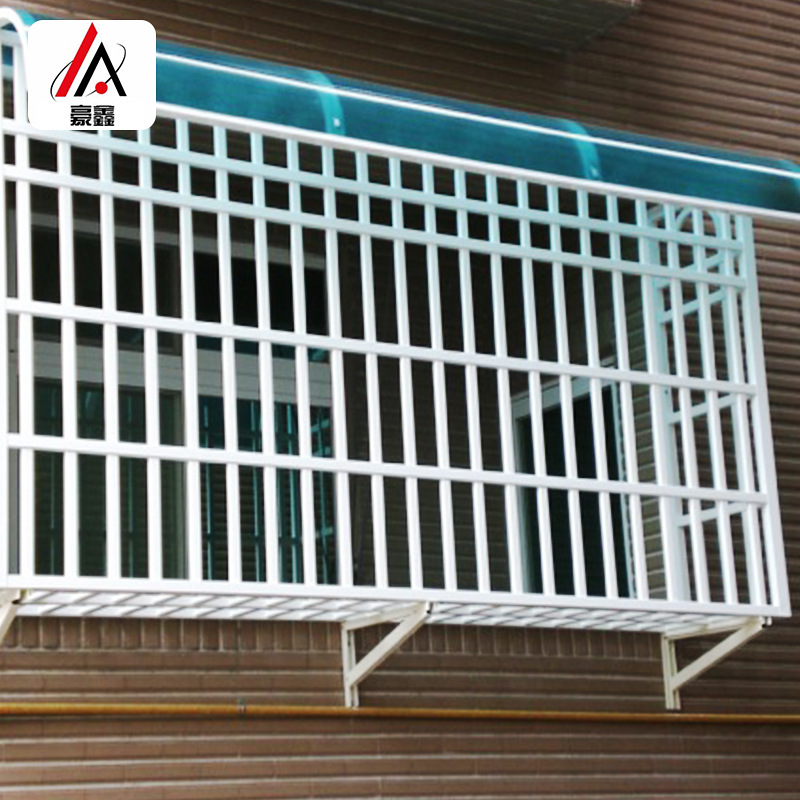 现货供应阳台金属防护栏 儿童防盗铁艺窗 金属色防盗窗