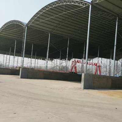 专业供应料仓雨棚 彩钢棚工程 钢结构彩钢大棚 工地料棚