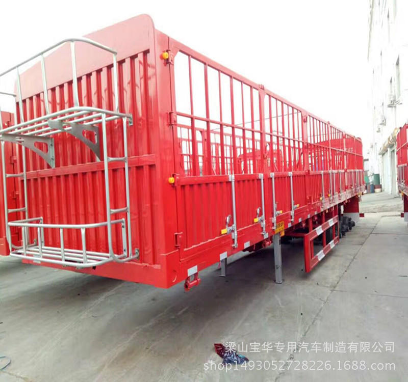 11米花篮车 轻型半挂车 半截锁杆花篮车 全锁杆花篮半挂车