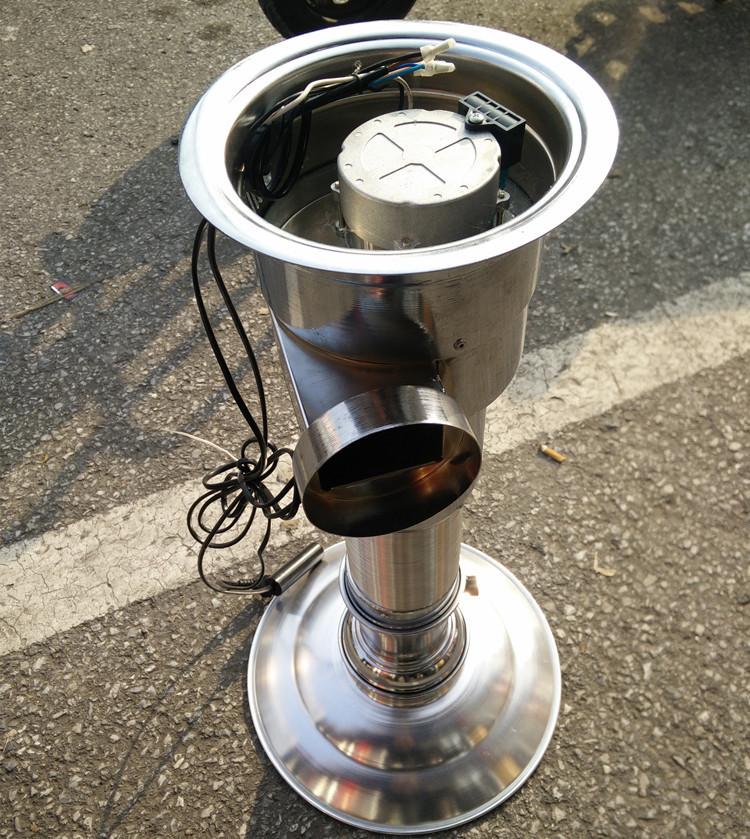 韩式烧烤排烟管艾灸店无烟烧烤炉上排烟伸缩烟管烟罩风机厂家批发