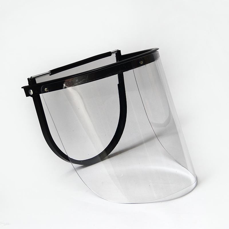 劳保批发 半封闭防冲击飞溅透明电焊面屏 安全帽有机玻璃防护面罩