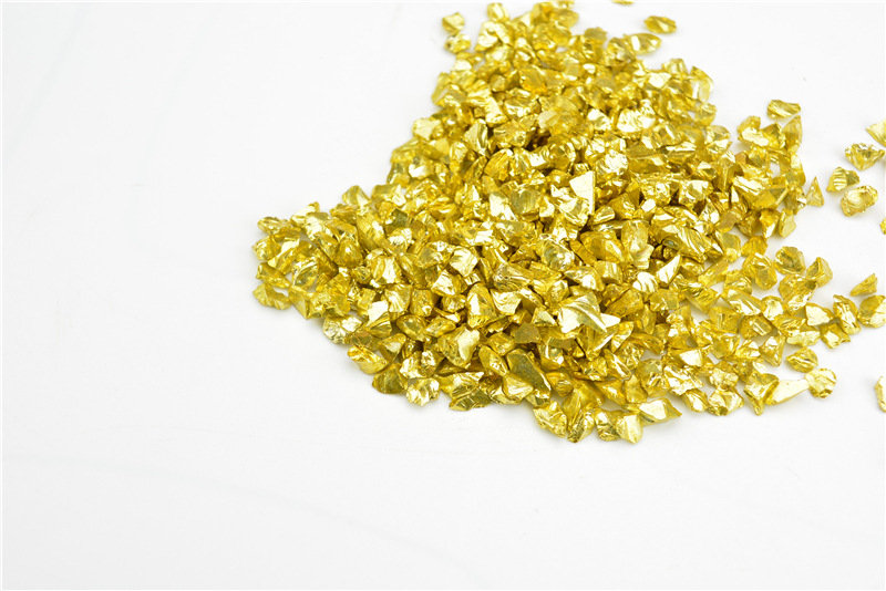 石台面用金色玻璃砂 艺术墙用金黄色炫彩颗粒小电镀砂金砂