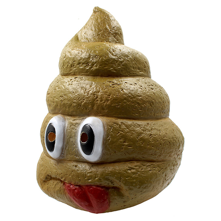 新款万圣节创意款面具搞怪图像便便搞怪套头道具乳胶厂家直销