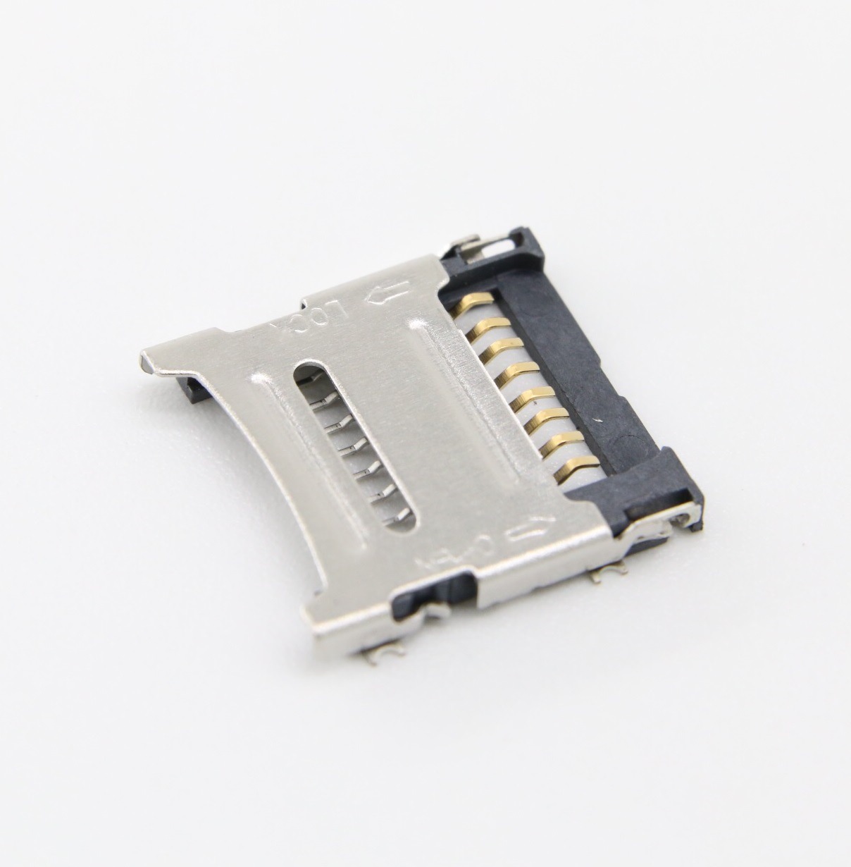 厂家直销翻盖式tf卡座 掀盖式micro sd卡座