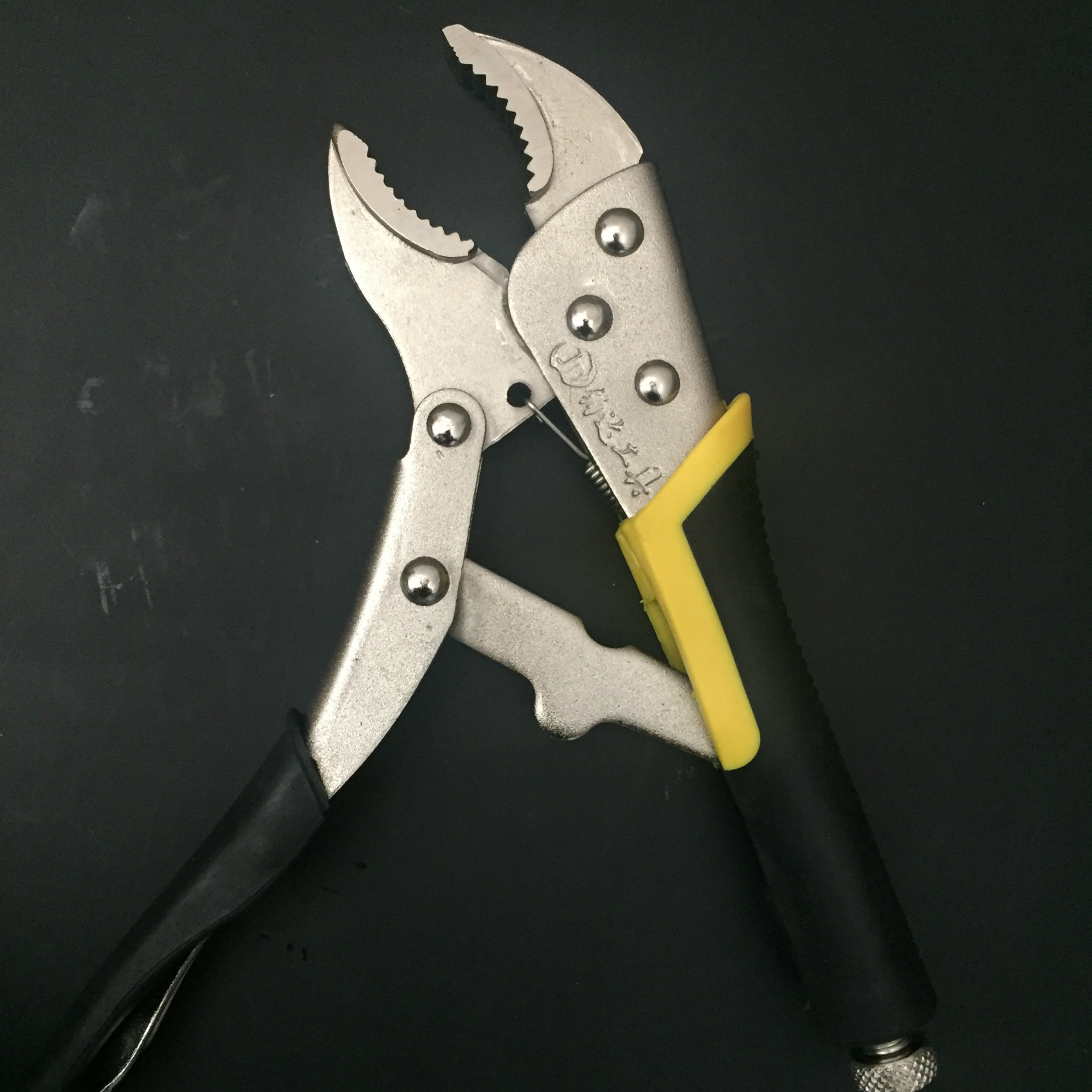 10寸胶柄大力钳c型大力钳扁嘴钳重型大力钳子焊接钳汽修加持紧固