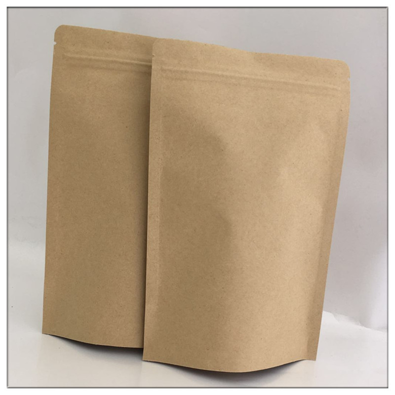 【长期现货库存厂商】牛皮纸铝箔自立自封立体拉链密封咖啡包装袋