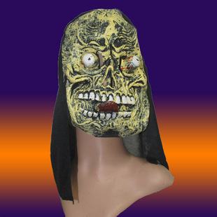 万圣节鬼怪恐怖面具男女乳胶逼真易容整人吓人舞会霉骷髅暴眼面具