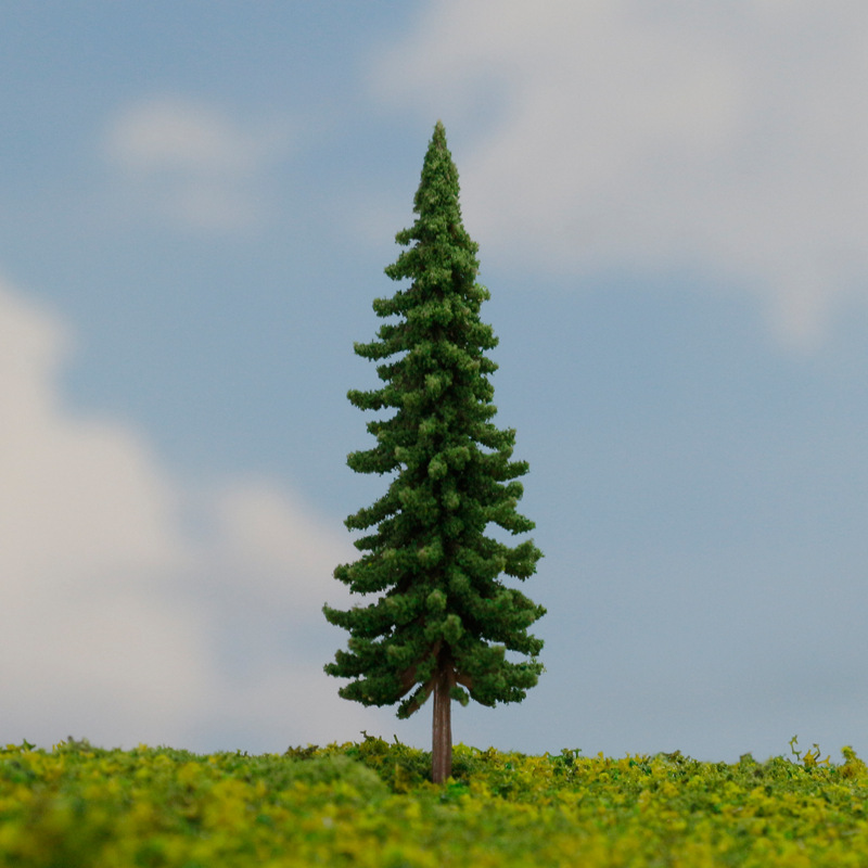 绿系塔松树批发 沙盘模型树 迷你 塑料工艺品摆件 diy科技建材