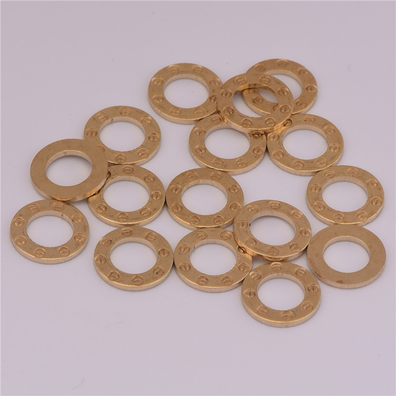 10mm黄铜无孔压纹圆形铜片 永恒圆圈项饰服饰挂件diy铜饰品配件