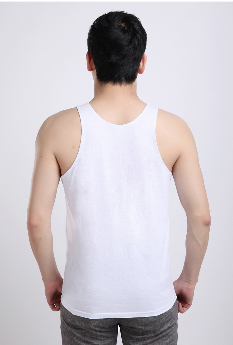 中老年男士纯棉吊带跨栏背心夏季薄款打底老人宽松爸爸款老头衫批