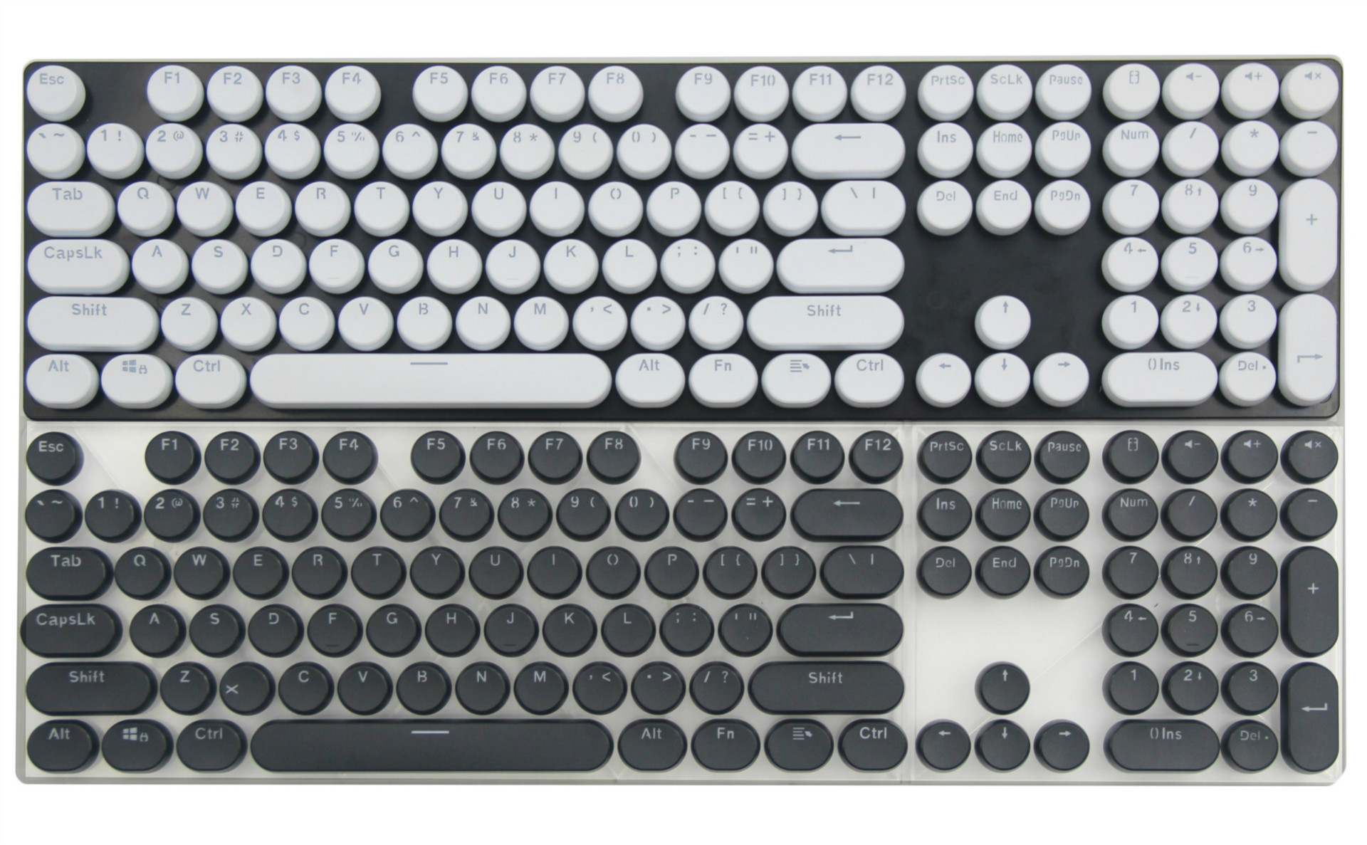 游戏机械键盘背光发光青轴蒸汽朋克圆形键帽 104键个性透光键帽