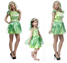万圣节cosplay演出成人儿童绿仙子精灵衣服表演服装绿野仙踪服装