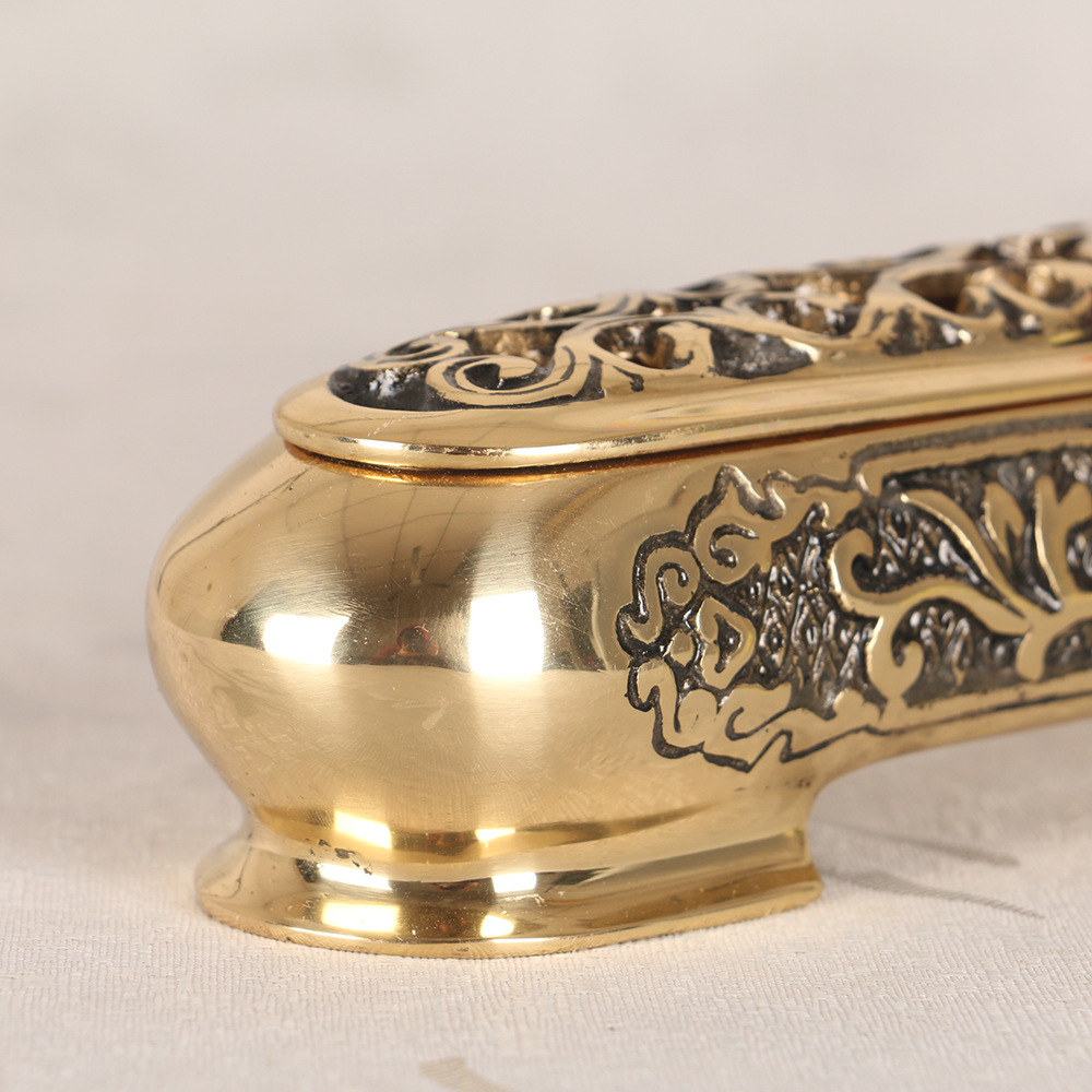 圆通佛具佛教用品 全铜卧香炉 薰香炉线香炉