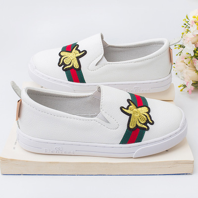 旺尔路男女休闲鞋秋季松紧带儿童布鞋2018圆头小黄蜂可爱童鞋批发