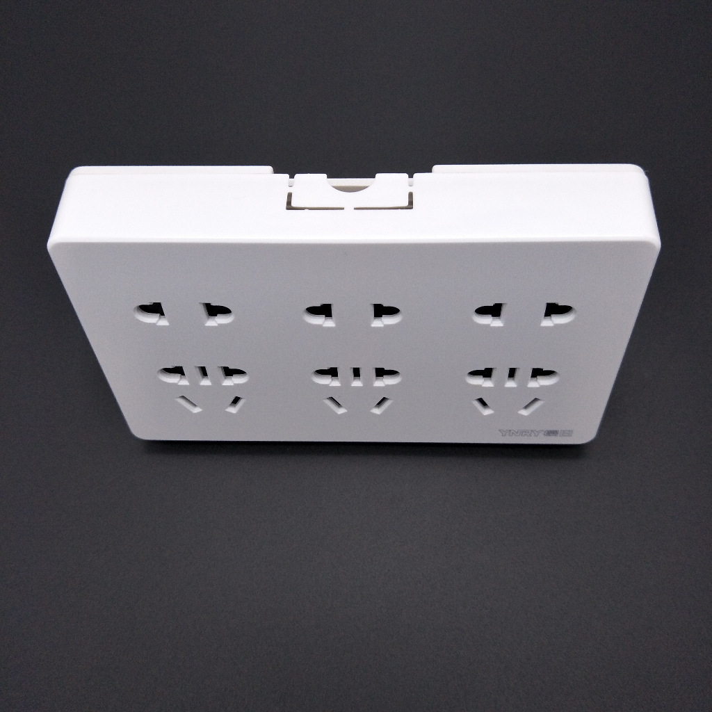 86型明装墙壁插座开关面板 阻燃二十七孔墙壁插座 电源多功能排插