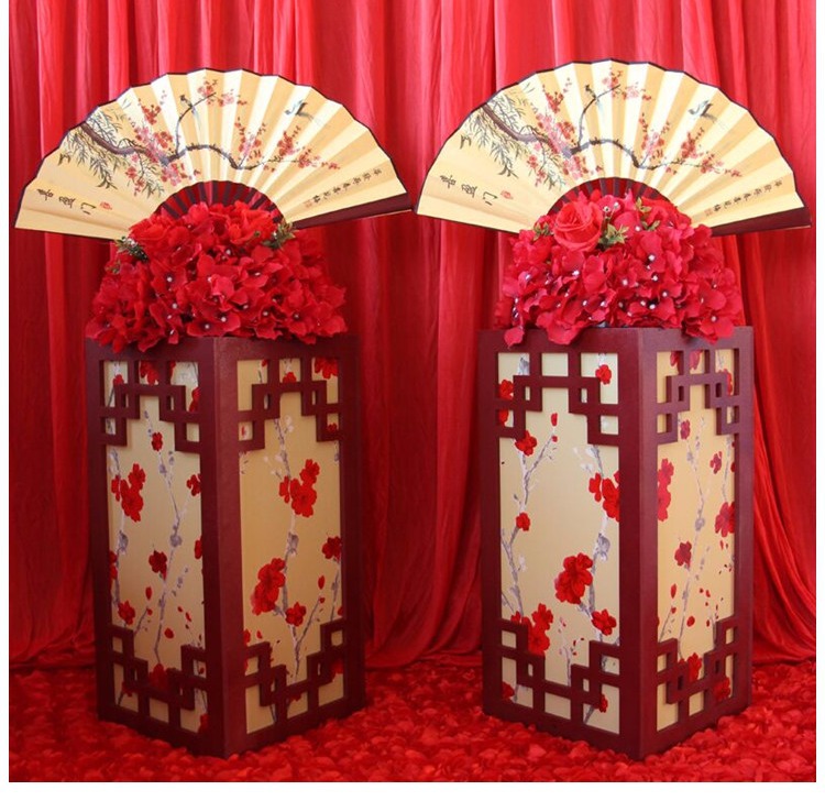 新款中式婚礼路引婚庆道具木棉花路引中国风婚礼道具灯光路引包邮