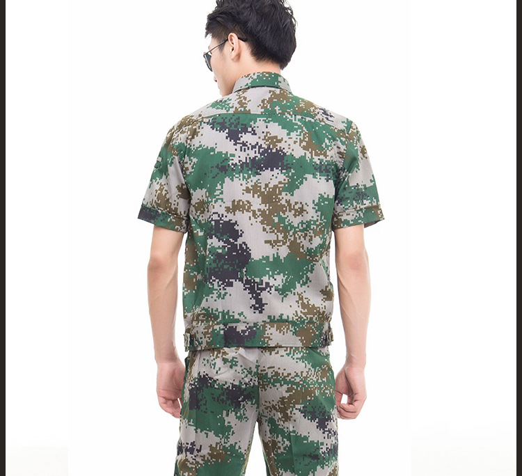 夏季短袖17迷彩服套装户外军迷数码迷彩透气作训服学生军训练服装