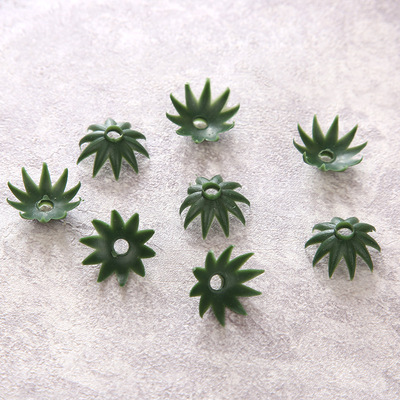 热销清明花托菊花 仿真花配件菊花底塑料花托绢花丝花厂家直销