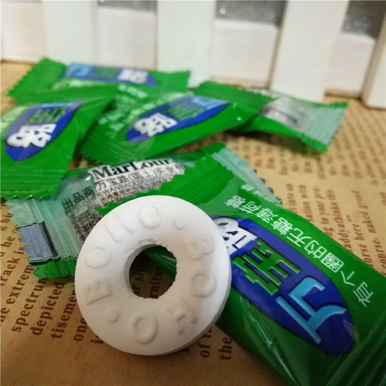 万宝路 有个圈的薄荷糖 750g*10包/箱 15斤/箱 单颗粒称重