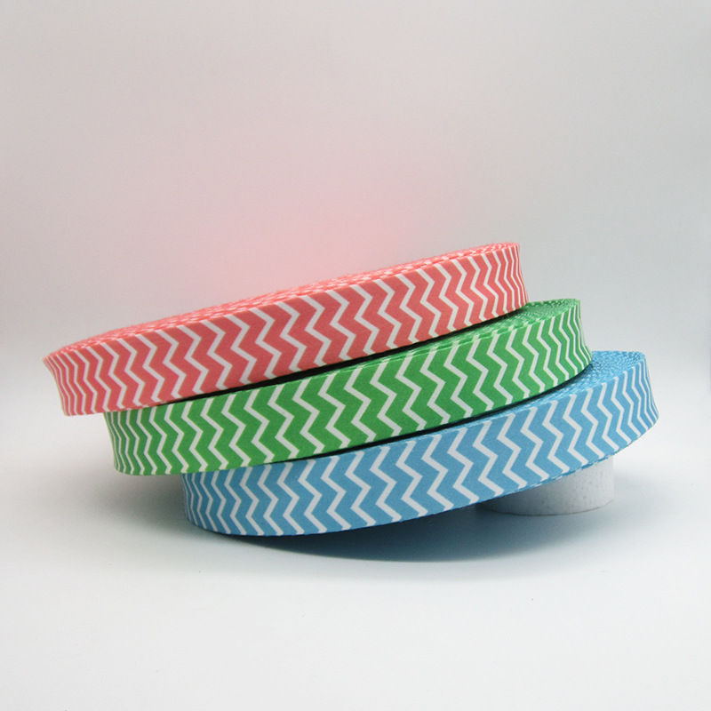 2.5cm Wave Pattern Thickening Print Ribbon Thermal Transfer DIY Threaded Braid Accessories Dacron Ribbon Spot
