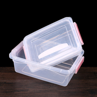 保鲜盒特大号酒店后厨分类储存标示盒冷藏盒可插标签储物盒透明