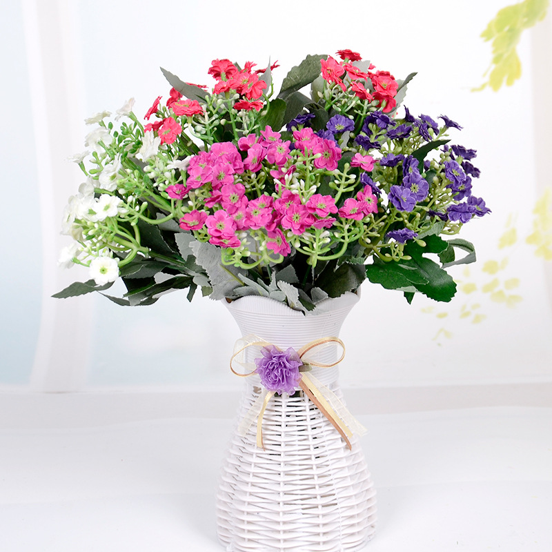 高档6叉米兰花仿真假花家居客厅装饰米兰人造花外贸仿真花束批发