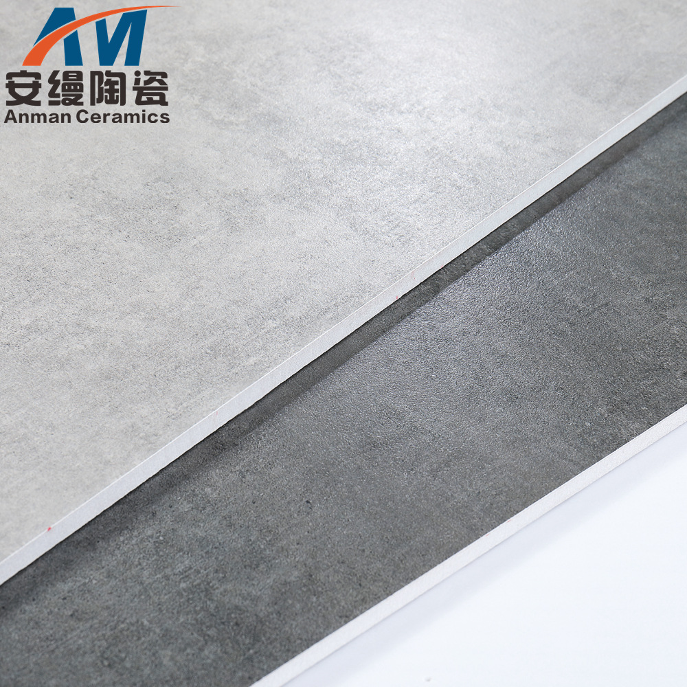 佛山全瓷低吸水瓷砖灰色水泥仿古砖600x600客厅地砖阳台餐厅商场