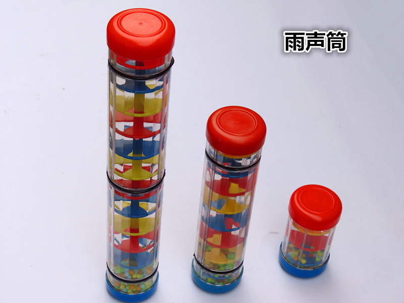 厂家直销儿童益智玩教雨声器 奥尔夫音乐乐器 彩虹沙漏仿雨声响筒