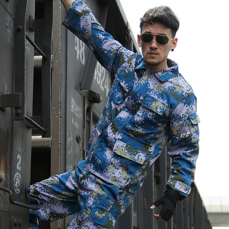 批发正品07海洋数码迷彩服套装男夏季式迷彩服特种兵作训服装军装