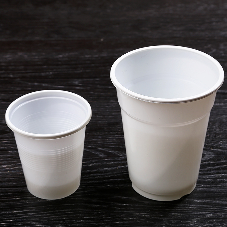 塑料定制 一次性用品白色pp塑料杯 70z无盖吸塑杯200ml一口杯