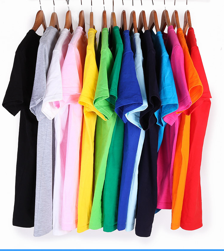 厂家批发200克纯棉圆领t恤 班服工服diy短袖文化衫定制logo广告衫