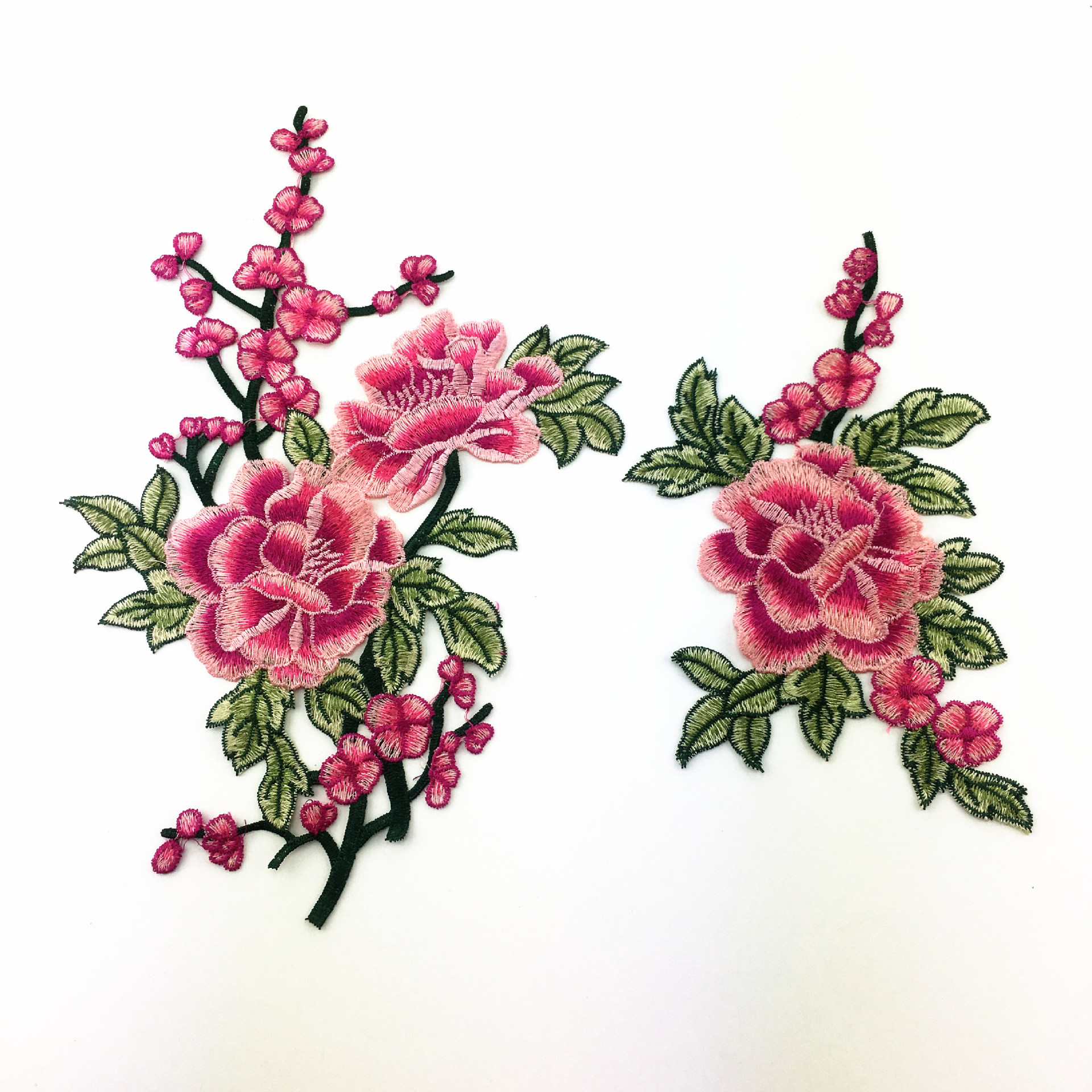 现货爆款高质量服装旗袍diy刺绣梅花水溶领花 厂家直销 水溶贴花